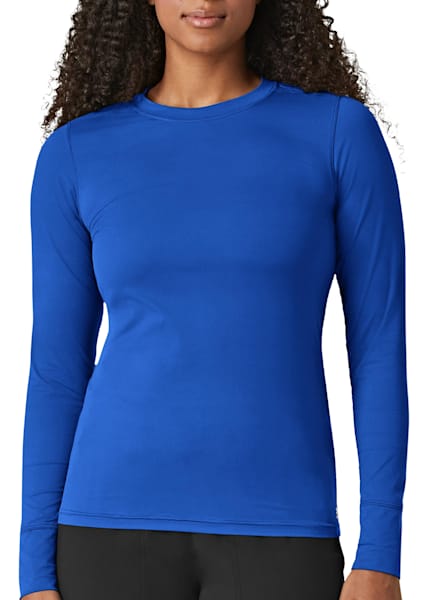 Women's long-sleeved sports T-shirt - Royal Blue