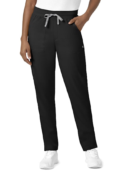 WonderWink 5222 Cargo Straight Slim Leg Scrub Petite Pant For Women