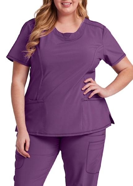 Clearance Dynamix by Dickies Women's V-Neck Solid Scrub Top