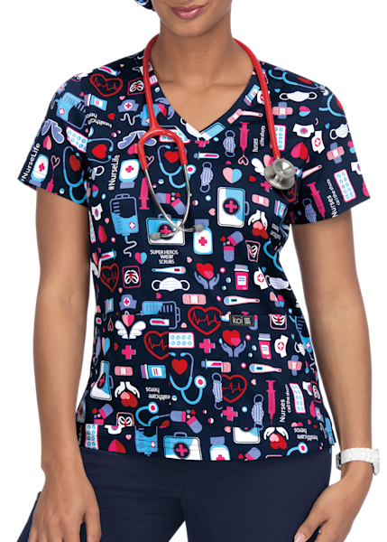 Peds sales scrub tops