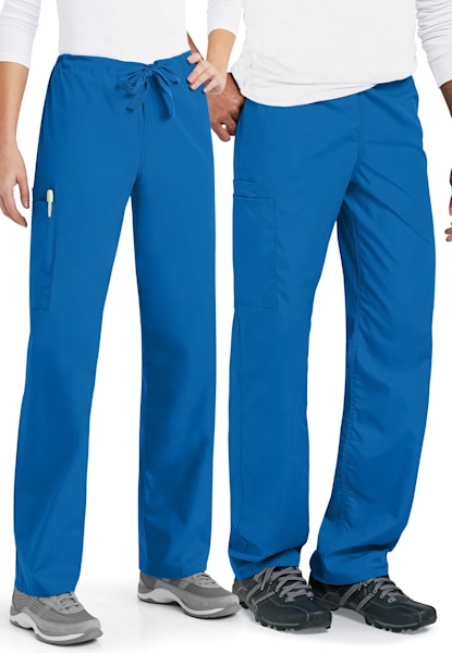 Cherokee Workwear Professionals Men's Tapered Leg Drawstring Cargo Scrub  Pants