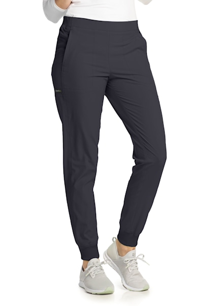 Jogger Scrubs for Women Workwear Revolution Soft Stretch Easy Care WW011  Small Black