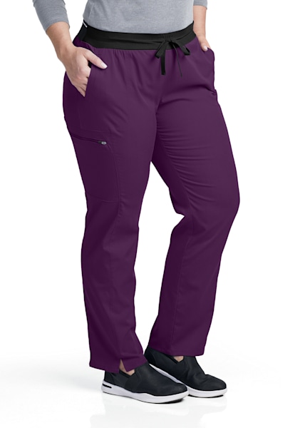 Grey's Anatomy Spandex Stretch Women's 5 Pocket Logo Waist Scrub Pant - All  Med Express