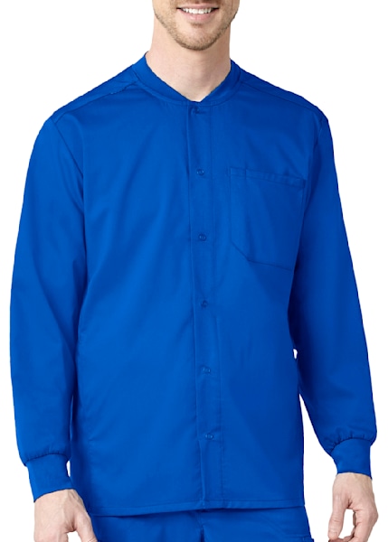 Pride 3-Pocket Zip-Front Mock Neck Scrub Jacket