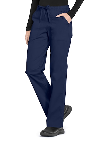 Cherokee Workwear Revolution Straight Leg Drawstring Scrub Pant With Knit  Contrast