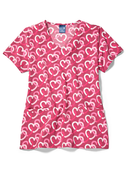 Women's Cute Print Scrub Tops - AllHeart