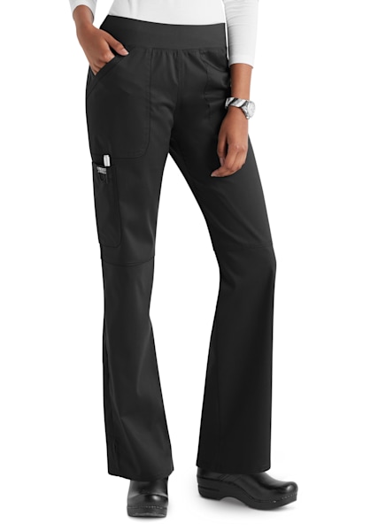 Cherokee Workwear Revolution Straight Leg Drawstring Scrub Pant With Knit  Contrast