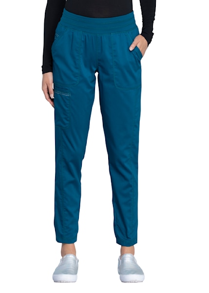 Cherokee Workwear Revolution Straight Leg Drawstring Scrub Pant With Knit  Contrast