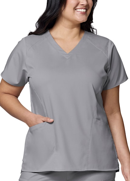 Koi Basics Lets Fancy Party V-Neck Print Top, Scrubs & Beyond