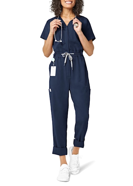 Navy Blue Scrub Jumpsuit