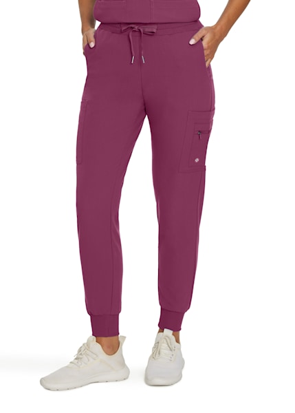 Women's Athletic Jogger Scrub Pant in Raspberry by White Cross