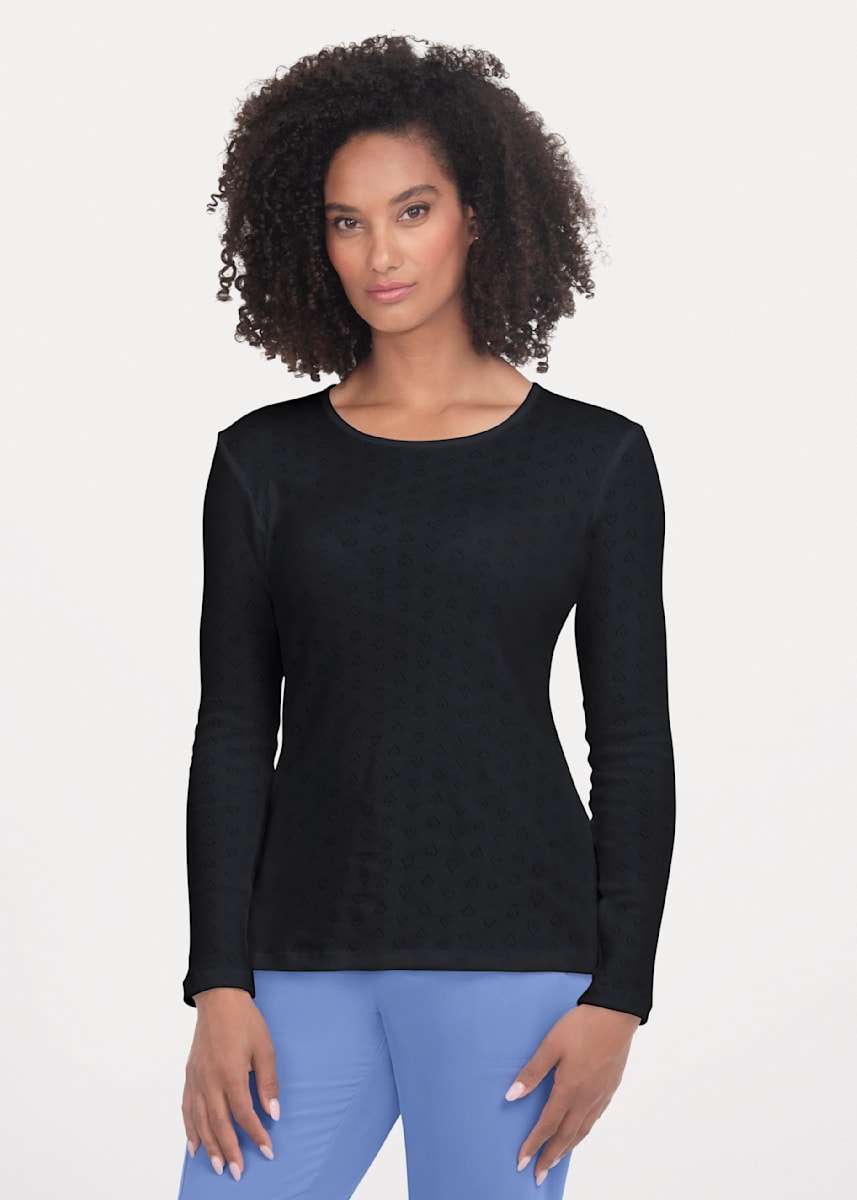 Betsey Johnson Performance Black Athletic Long Sleeve Shirt Women Size -  beyond exchange