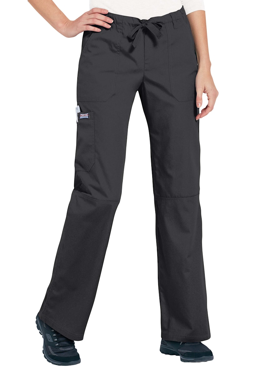 Cherokee Iflex Mid Rise Pull On Knit Waist Scrub Pants