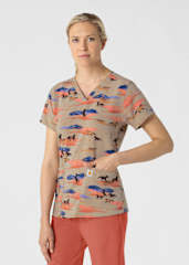 Carhartt Force Cross-Flex Carhartt Mustang Meadow V-Neck Print