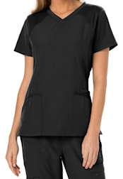 Break On Through by heartsoul Women's Split Neck Solid Scrub Top