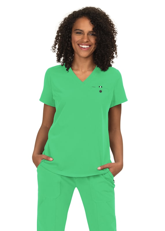 Med Couture Insight 1-Pocket Tuck-In Scrub Top, Scrubs & Beyond