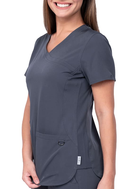 Women's Mock Wrap Knit Side Top, 2803 - Scrubs of Evans