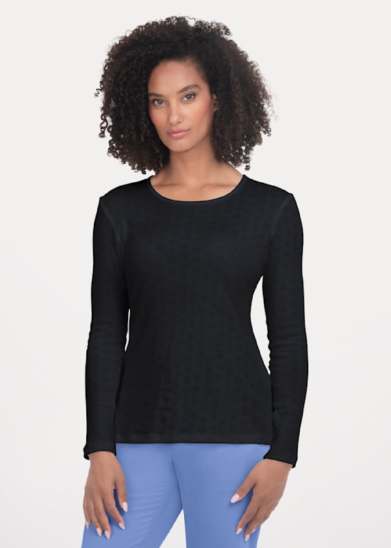 Rohan Long Sleeve Heart Pointelle Tee