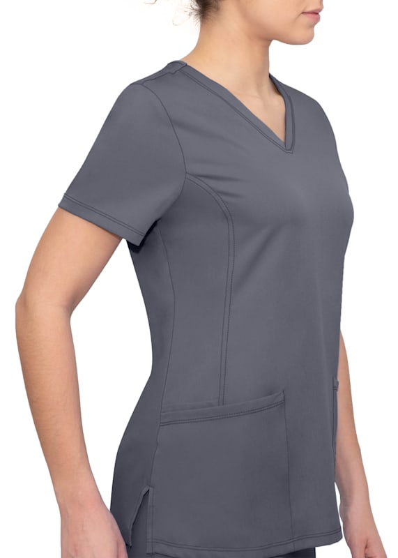 Healing Hands 360 Sandy Women's 2-Pocket STRETCH Zip Mandarin Collar Scrub  Top, Fashion Scrubs