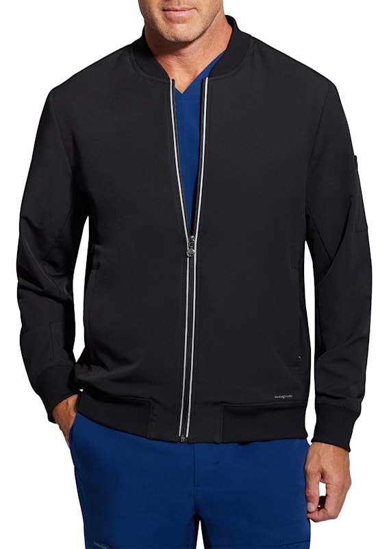 Zip front bomber jacket sales