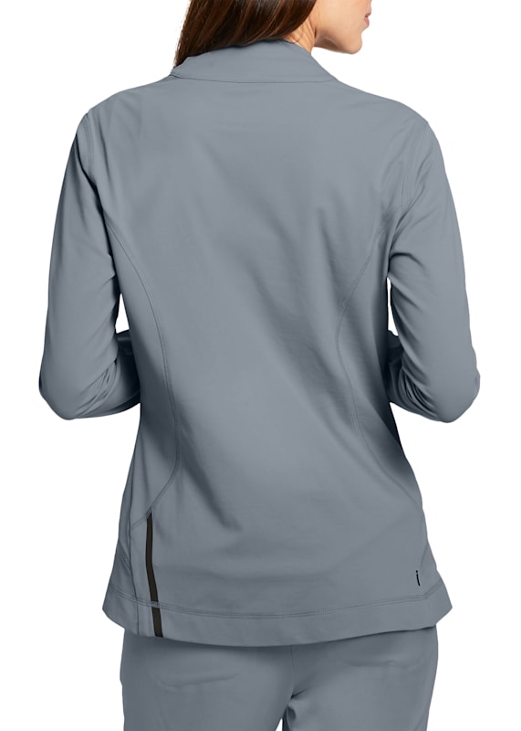 Grey's anatomy impact sorona asymmetric zip scrub jackets top