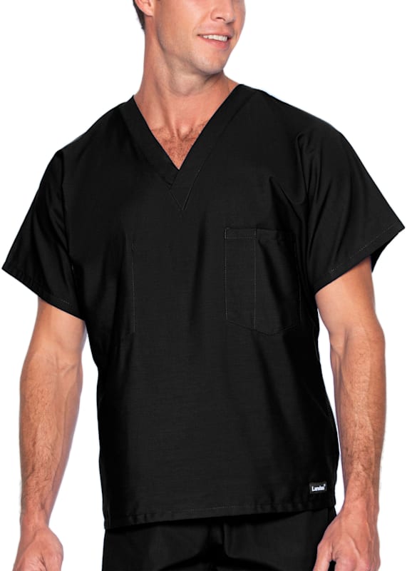 Landau Uni Scrub V Neck Top 7502 Graphite