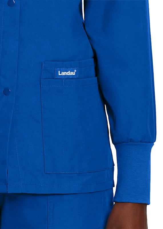 Landau 3038 Proflex Women's Snap Front Warm Up Solid Scrub Jacket