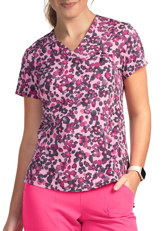 Leopard scrub top new arrivals