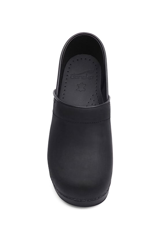 Dansko black store oiled leather clogs