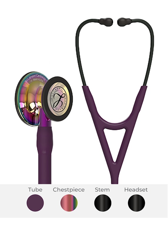 3M 6151 Littmann Cardiology IV Stainless Steel Chestpiece Stethoscope with  22 Black Tube