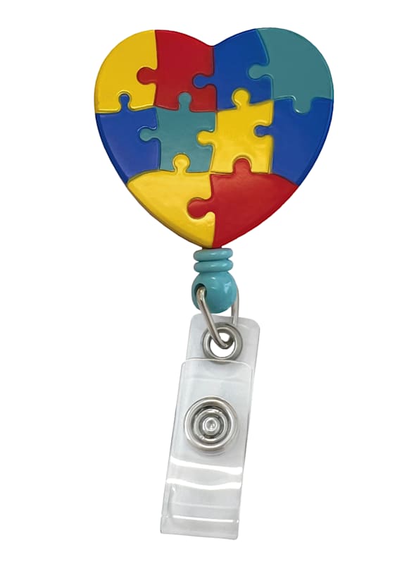 Prestige Deluxe Retracteze ID Holder Autism Heart S14