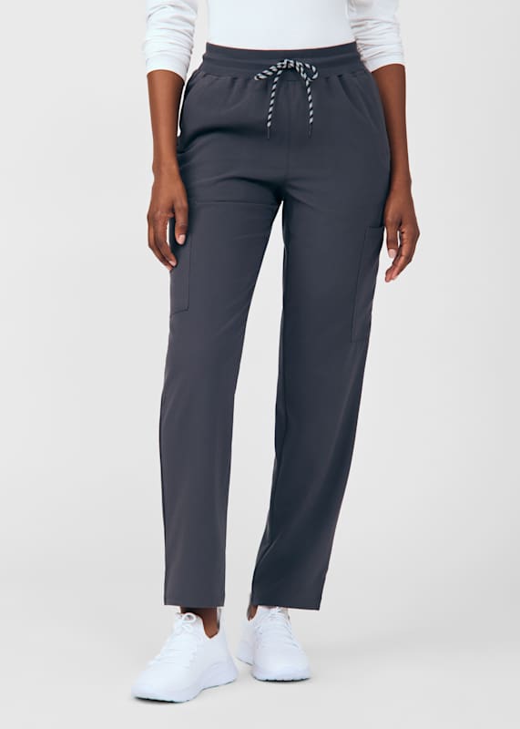 Carefree 6 Pocket Elastic Waistband Cargo Scrub Pant Scrubs Beyond
