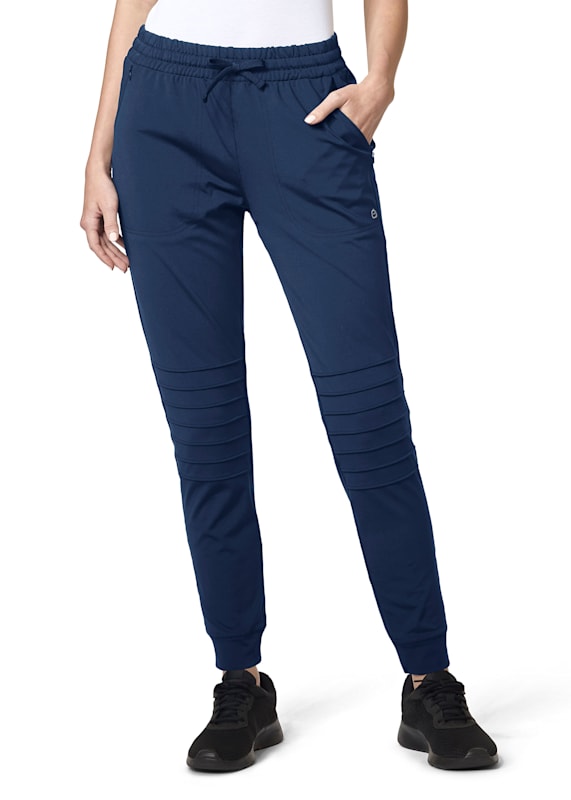 WonderWink Moto Pintuck Jogger Scrub Pants