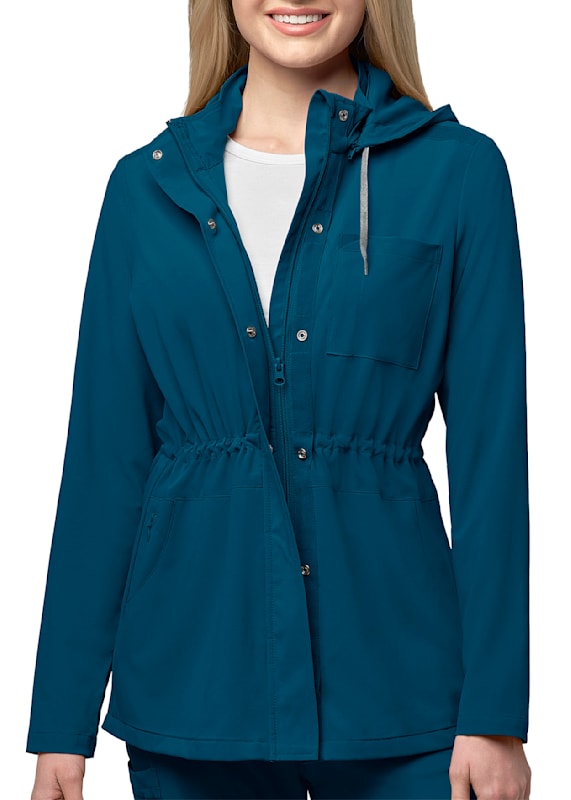 Womens hooded utility jacket top