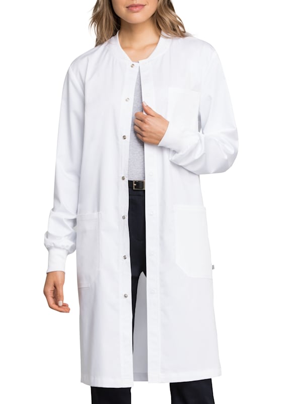 Fluid Barrier Snap Front Lab Coat