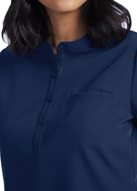 koi Next Gen Driven Women's 4-Pocket Mandarin Collar Scrub Top