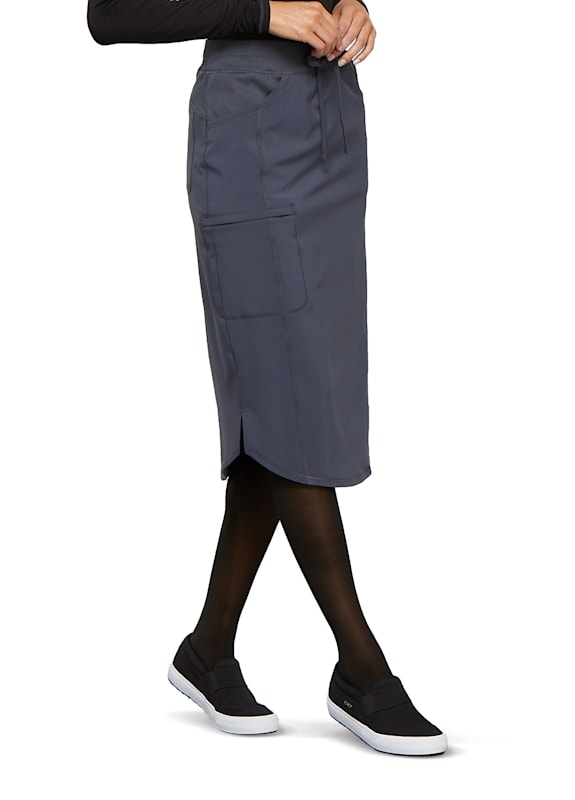 Drawstring top scrub skirt