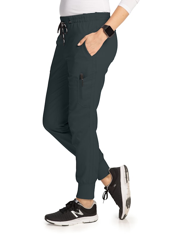 Dorothy 5 pocket joggers scrub set in Gray – Becky Scrubs