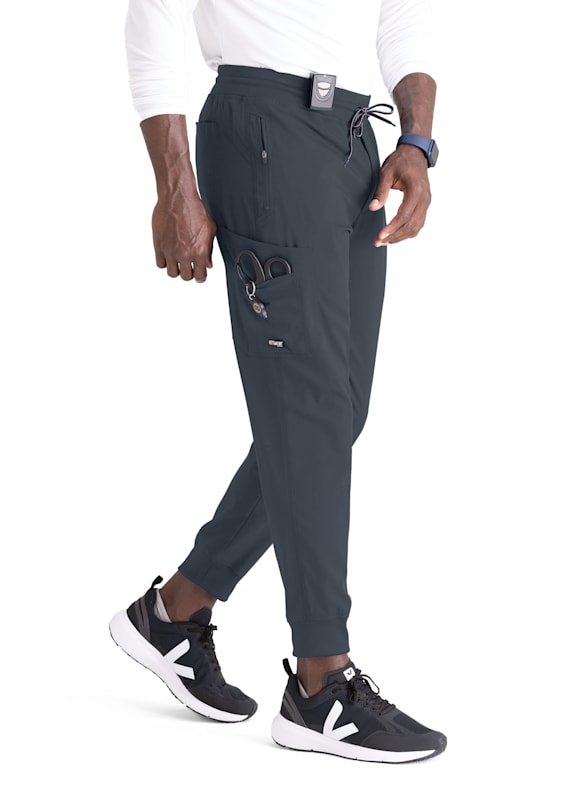 Grey's Anatomy Spandex Stretch Murphy Men's 5 Pocket Jogger Scrub