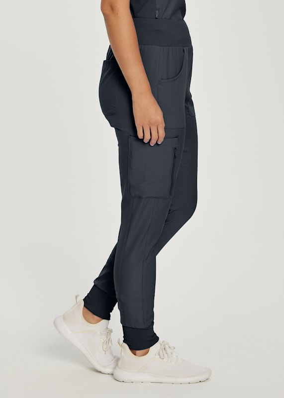 7-Pocket Rib Knit Waistband Cargo Jogger