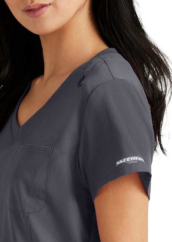 Skechers polo shirt womens silver hot sale