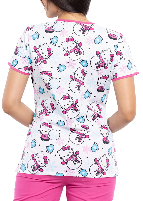 Winter print scrub tops deals