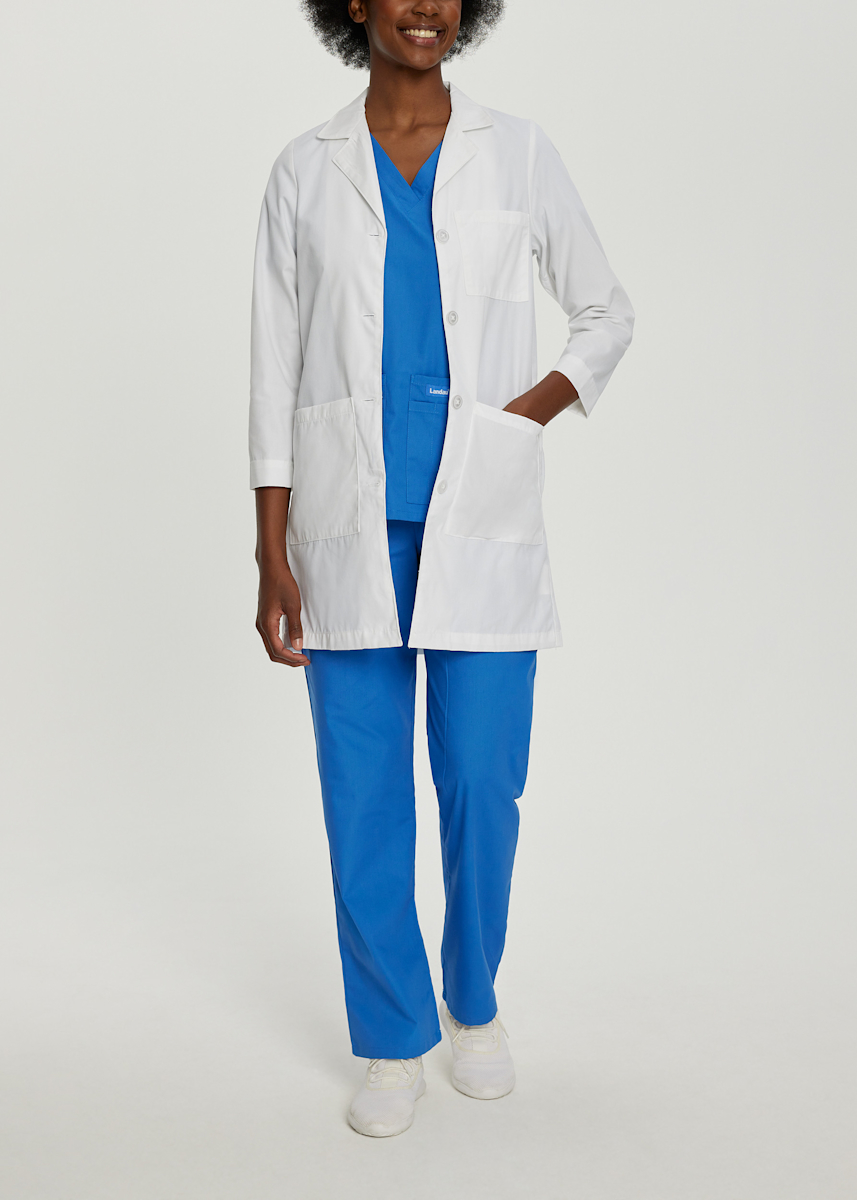 3-Pocket 38 Inch Lab Coat w/ Back Belt