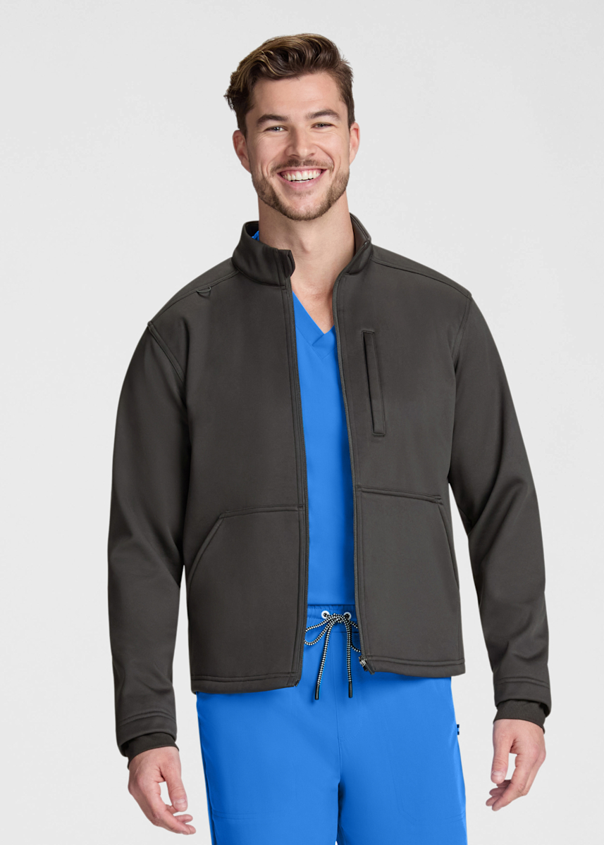 Koi Koi Essentials Camden Men's 3-Pocket Zip Front Scrub Jacket