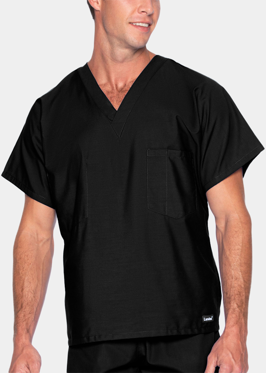 Chest Pocket V-Neck Unisex Top