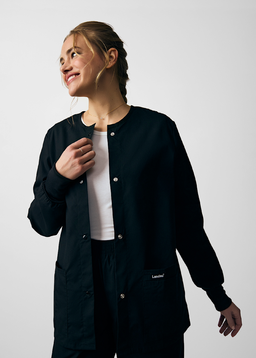 4-Pocket Snap Front Warm-Up Jacket
