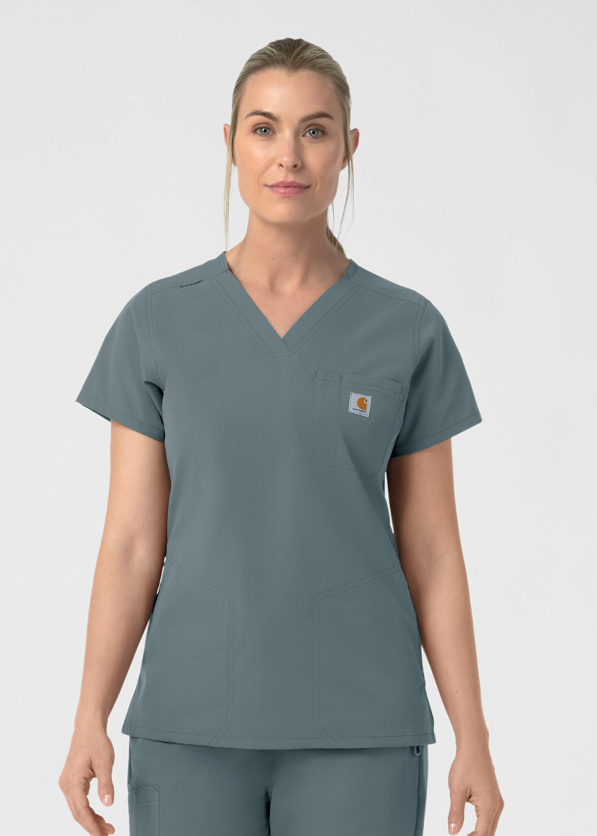 4-Pocket Ripstop V-Neck Top