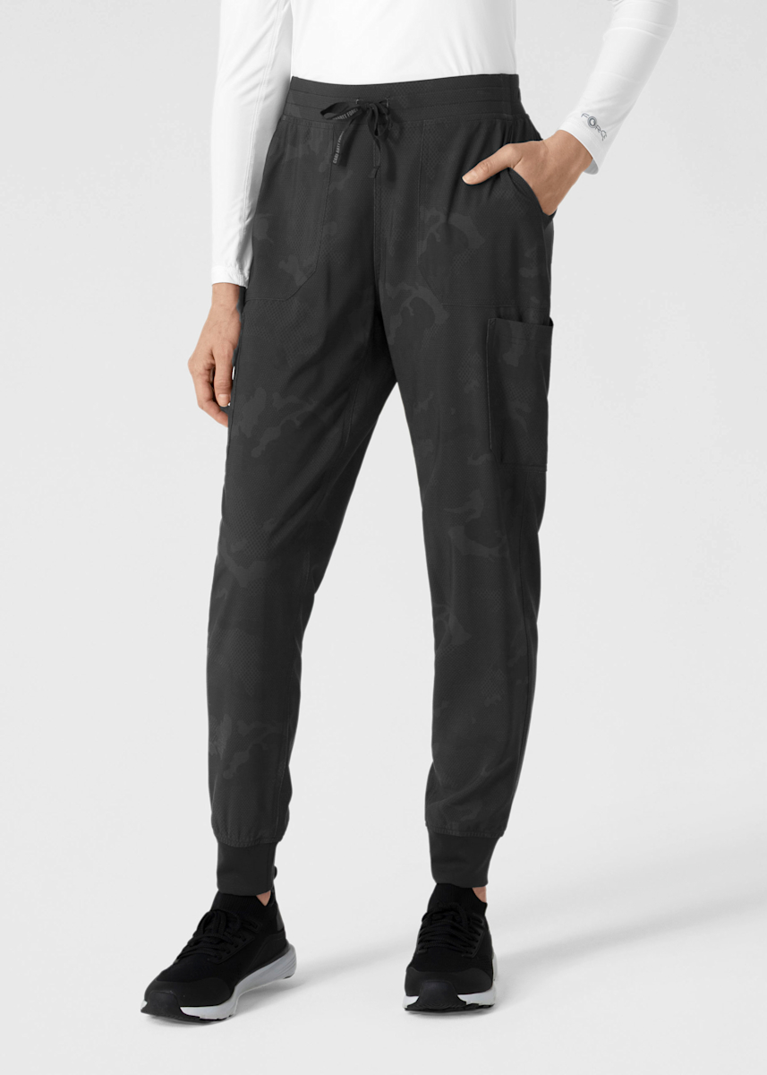 Caring Camo Black 8-Pocket Print Jogger