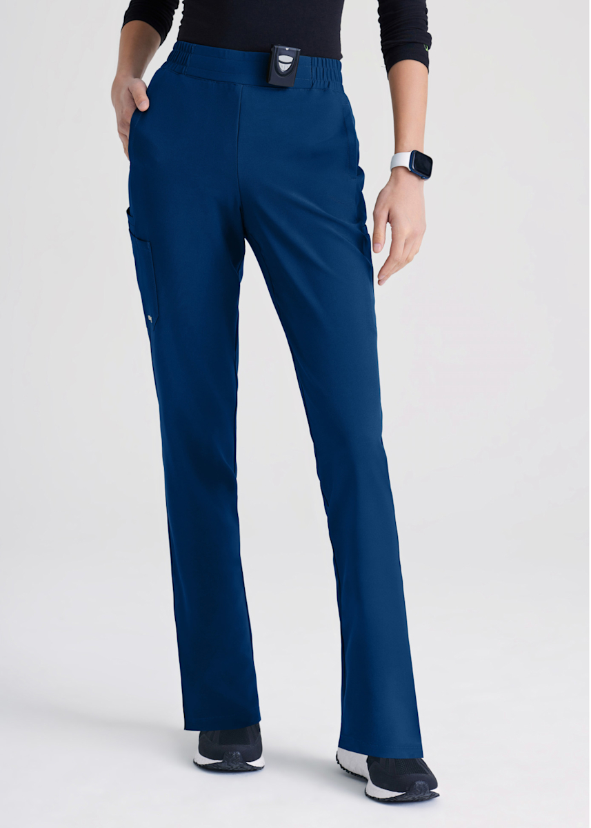 Cosmo 6-Pocket Mid-Rise Tapered Leg Pant