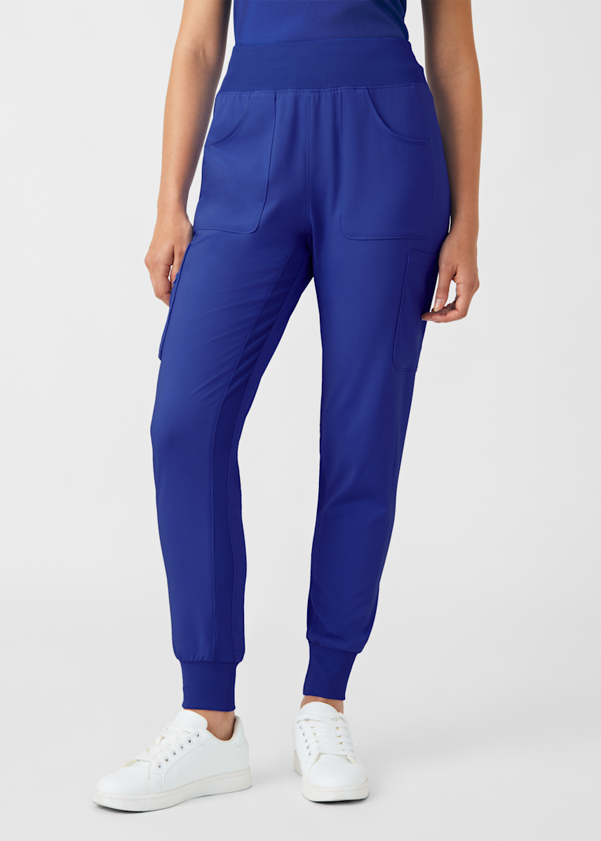 7-Pocket Rib Knit Waistband Cargo Jogger